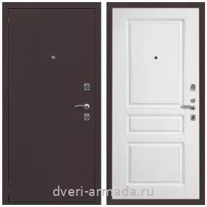 Входные двери Роял Вуд, Дверь входная Армада Комфорт Антик медь / МДФ 16 мм ФЛ-243 Белый матовый