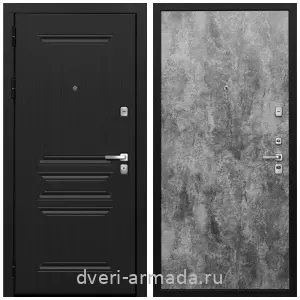 Для застройщика, Дверь входная Армада Экстра МДФ 10 мм ФЛ-243 Черная шагрень / МДФ 6 мм ПЭ Цемент темный