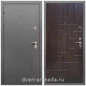Входные двери Эконом, Дверь входная Армада Оптима Антик серебро / МДФ 16 мм ФЛ-57 Дуб шоколад
