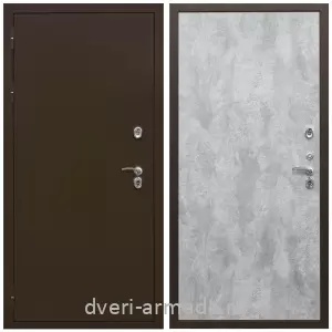 Элитные для коттеджей, Дверь входная железная утепленная  Армада Термо Молоток коричневый/ МДФ 6 мм ПЭ Цемент светлый