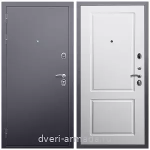 Входные двери Экстра, Дверь входная Армада Люкс Антик серебро / МДФ 16 мм ФЛ-117 Белый матовый