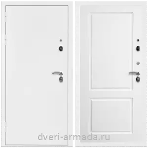 Входные двери Экстра, Дверь входная Армада Оптима Белая шагрень / МДФ 16 мм ФЛ-117 Белый матовый