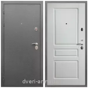 Входные двери Эконом, Дверь входная Армада Оптима Антик серебро / МДФ 16 мм ФЛ-243 Ясень белый