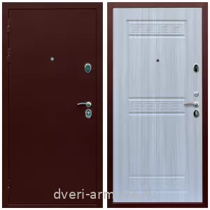 Входные двери Эконом, Дверь входная железная на дачу Армада Люкс Антик медь / МДФ 10 мм ФЛ-242 Сандал белый парадная