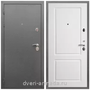 Входные двери Эконом, Дверь входная Армада Оптима Антик серебро / МДФ 16 мм ФЛ-117 Белый матовый
