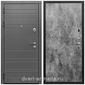 Элитные для коттеджей, Дверь входная Армада Роял Вуд МДФ 10 мм графит / МДФ 6 мм ПЭ Цемент темный