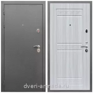 Входные двери Экстра, Дверь входная Армада Оптима Антик серебро / МДФ 10 мм ФЛ-242 Сандал белый